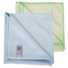 Glass Cleaning Cloth - Microfibre - Green - Square - 40cm (15.75&quot;)